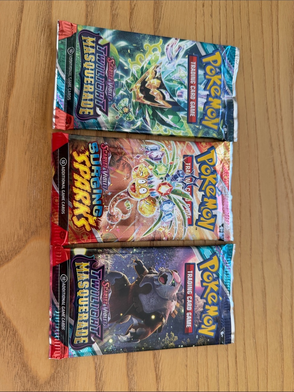 Pokemon Trading Card Game Booster Packs - Blue, Green, Red